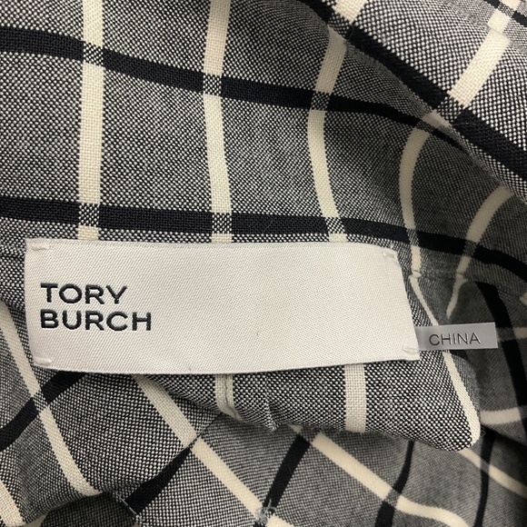 TORY BURCH GREY PLAID WRAP SHIRTDRESS - Picture 4 of 5